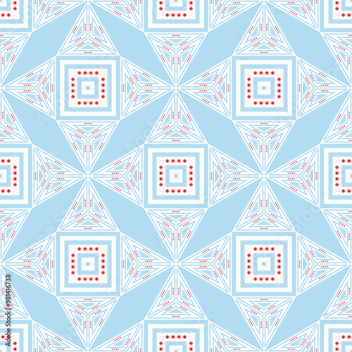 chicago city flag ceramic tile pattern. geometric background. vector illustration