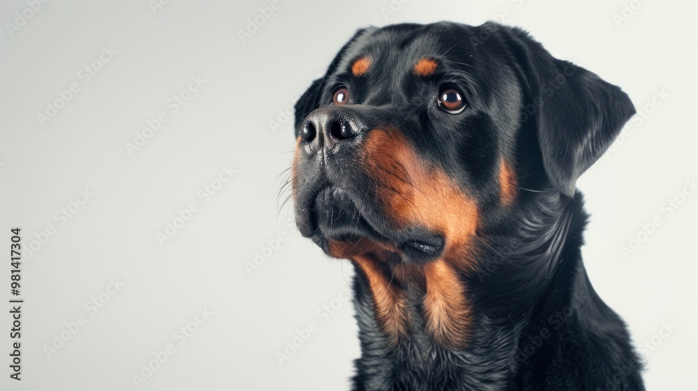 Portrait of a Rottweiler Dog