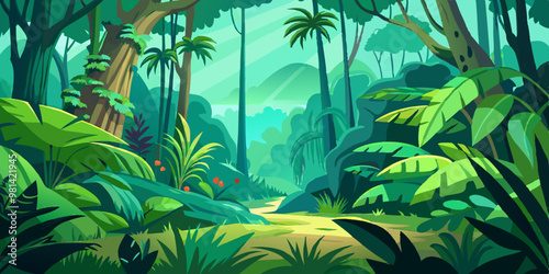 tropical jungle background