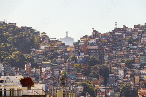 view of the rocinha favela in Rio de Janeiro. photo