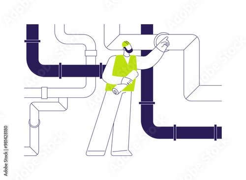 Wastewater management abstract concept vector illustration.