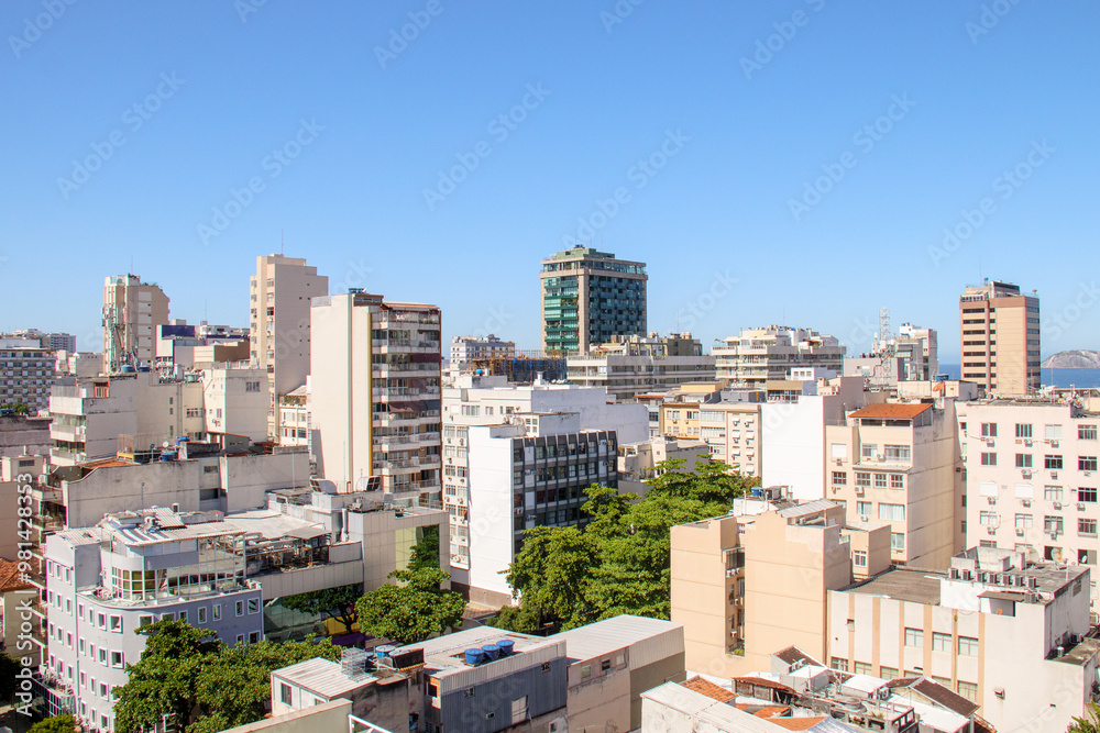 buildings in the ipanema neighborhood in rio de janeiro. buildings in the ipanema neighborhood in rio de janeiro.
