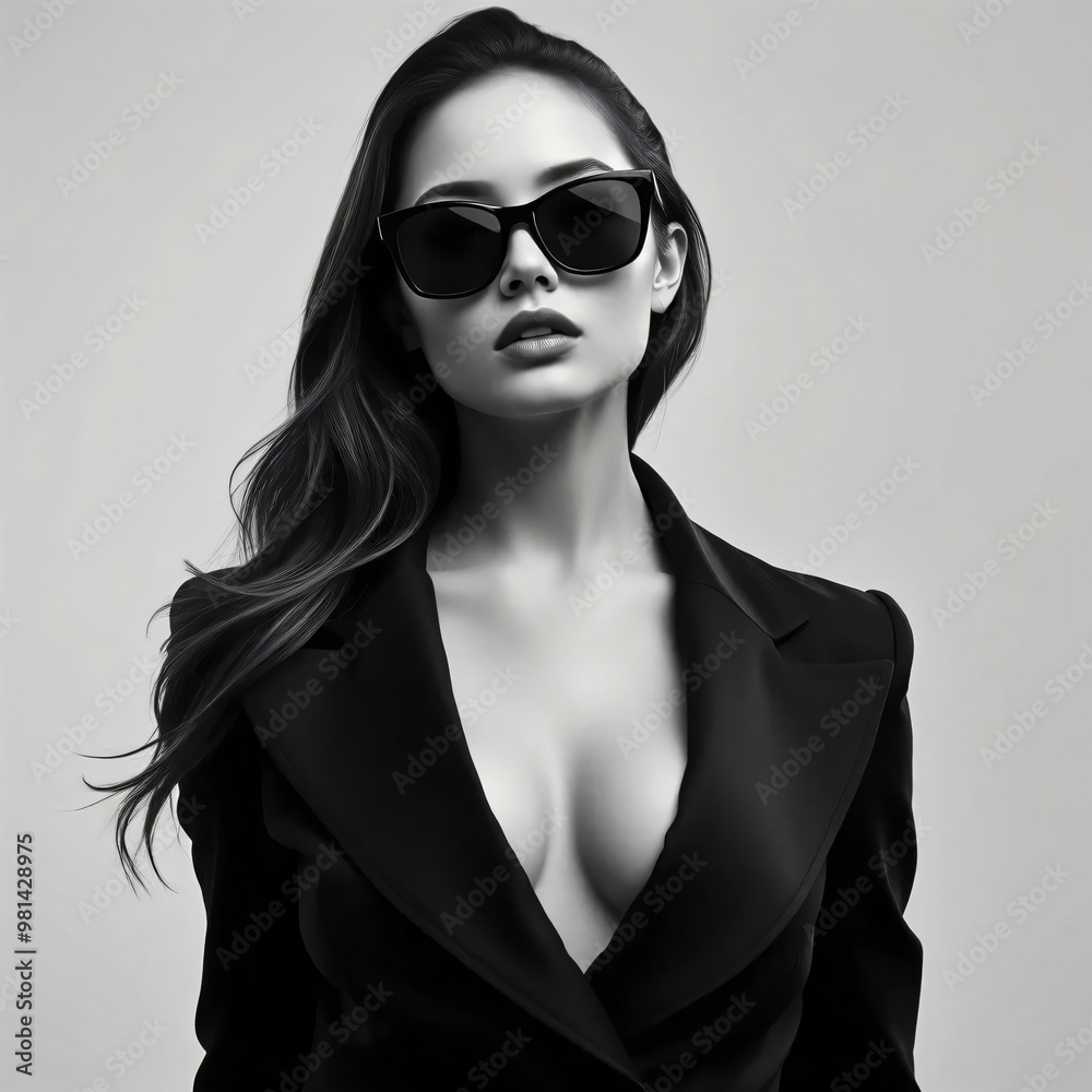 cool woman with sunglasses
