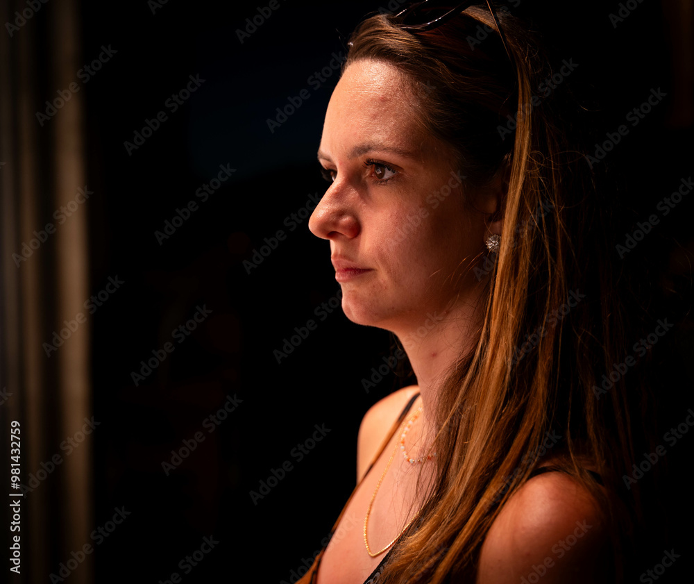 woman dramatic light dark black background woman dramatic light dark black background