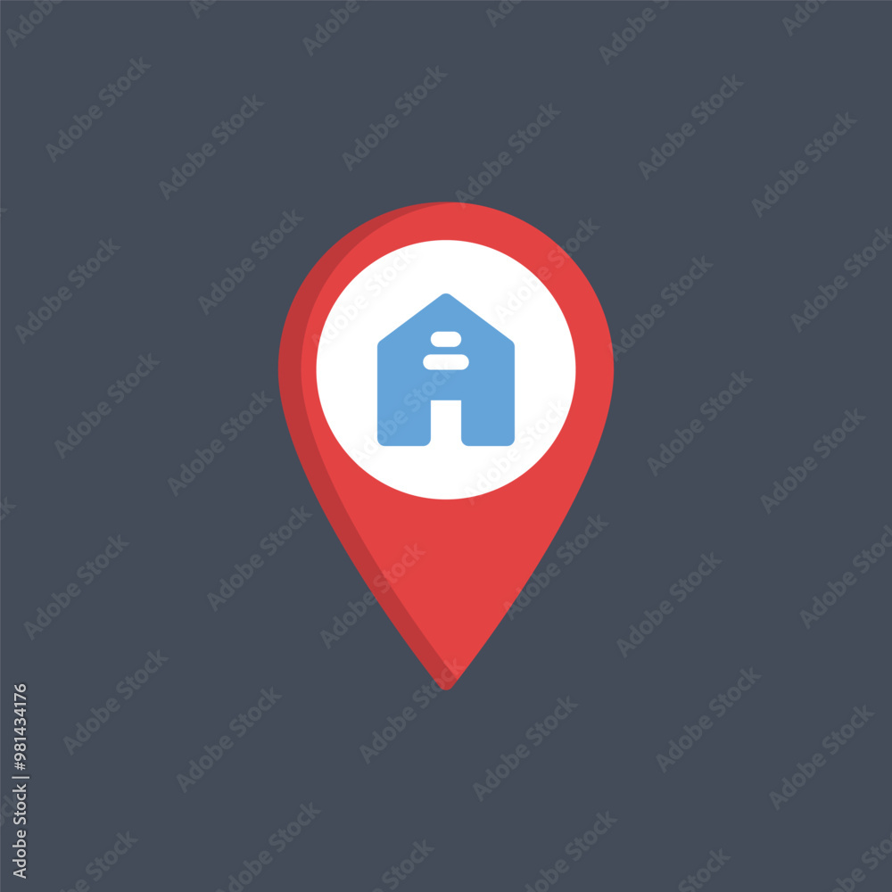 home gps sign in flat vector design. home gps sign in flat vector design.