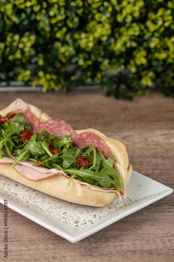 Salami sandwich