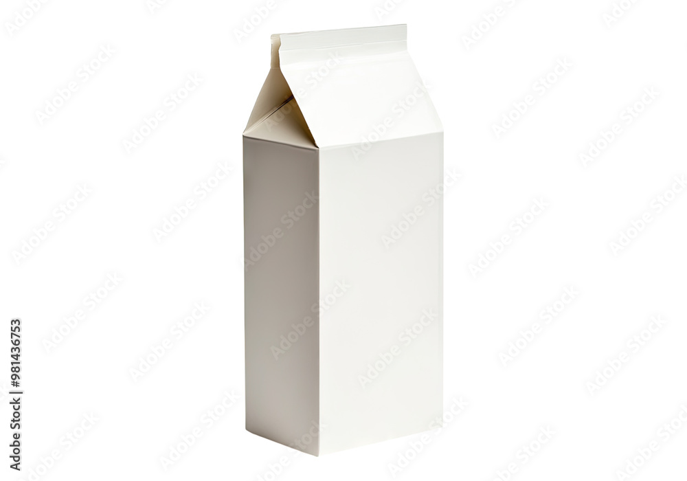 blank milk carton. Transparent background, Isolated PNG. blank milk carton. Transparent background, Isolated PNG.