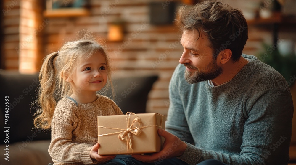 Happy family exchanging gifts during christmas holidays outdoor Happy family exchanging gifts during christmas holidays outdoor