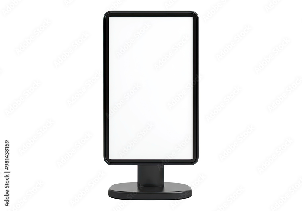 Blank trade show LCD screen stand. Transparent background, Isolated PNG. Blank trade show LCD screen stand. Transparent background, Isolated PNG.