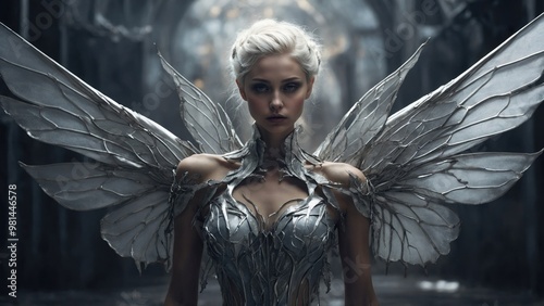 portrait of a young woman angel