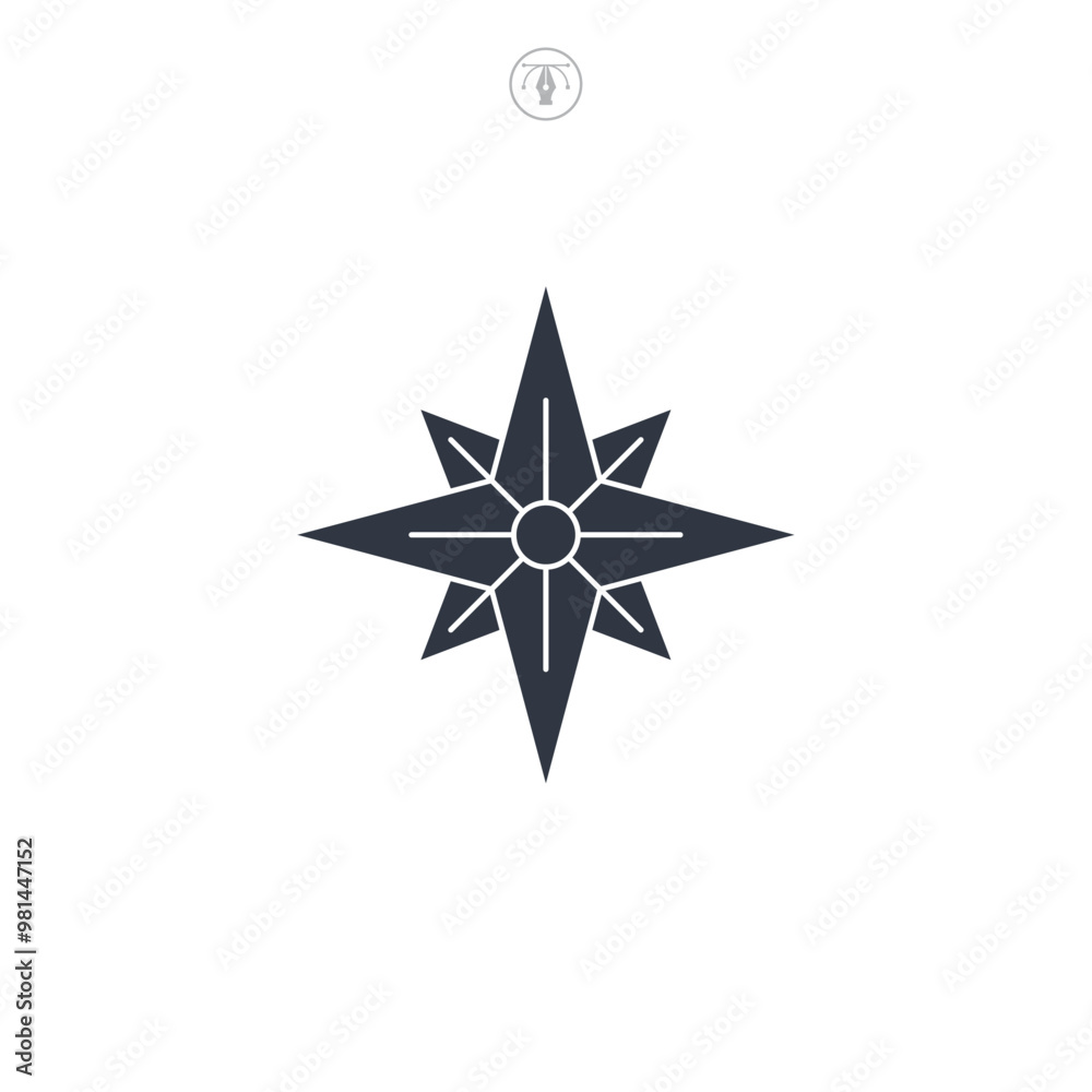 Star of Bethlehem icon symbol vector illustration isolated on white background Star of Bethlehem icon symbol vector illustration isolated on white background