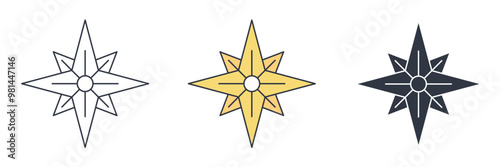 Star of Bethlehem icon symbol vector illustration isolated on white background