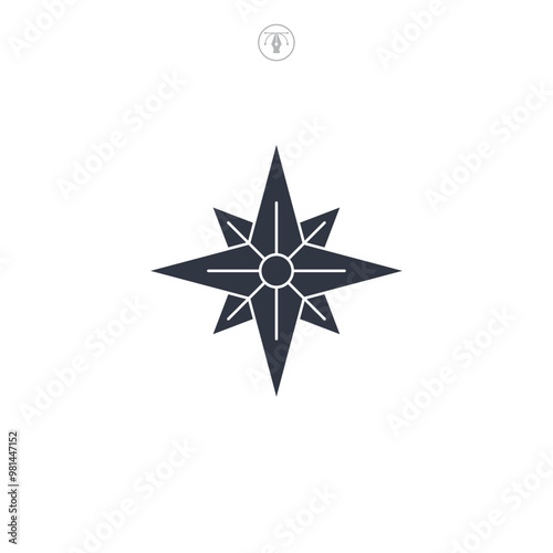 Star of Bethlehem icon symbol vector illustration isolated on white background