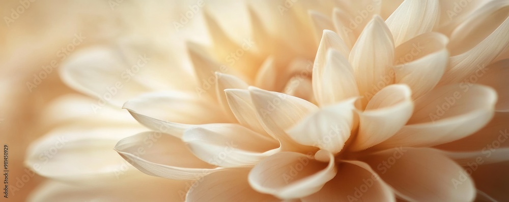 Obraz premium Soft petals of a delicate dahlia flower