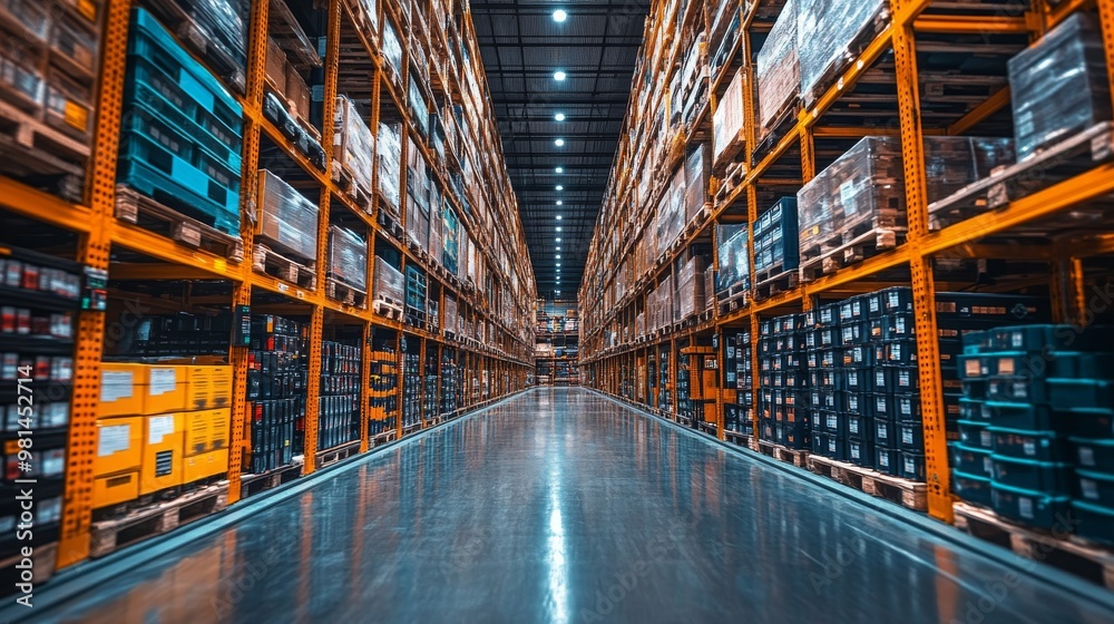 Robots utilizing AI algorithms for optimized operations in a modern distribution warehouse Robots utilizing AI algorithms for optimized operations in a modern distribution warehouse