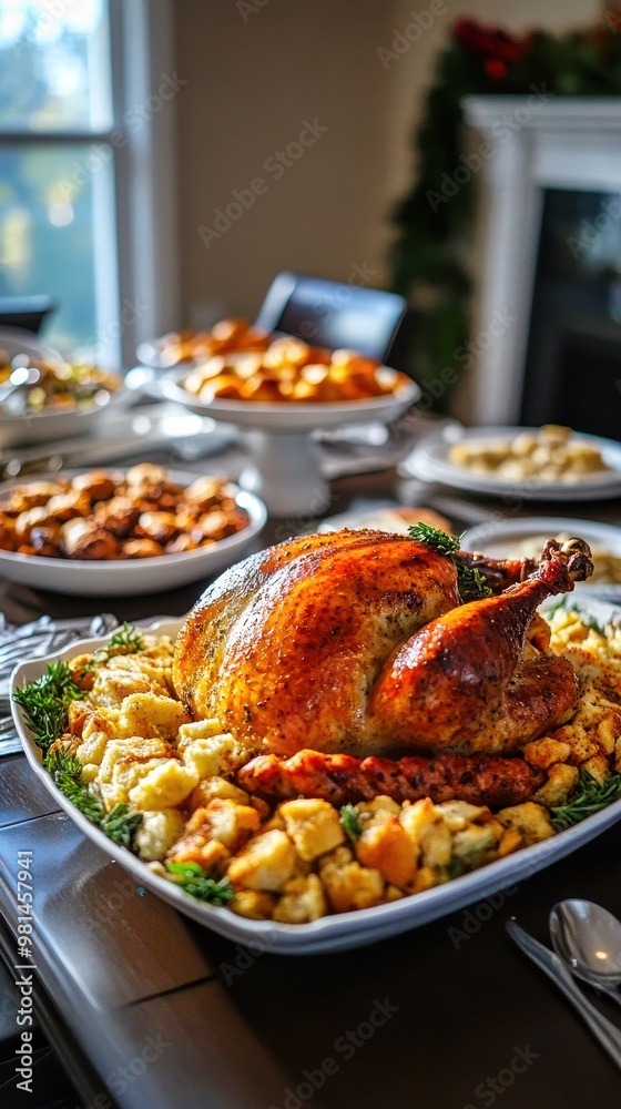Thanksgiving table setting decorated with pumpkins and flowers