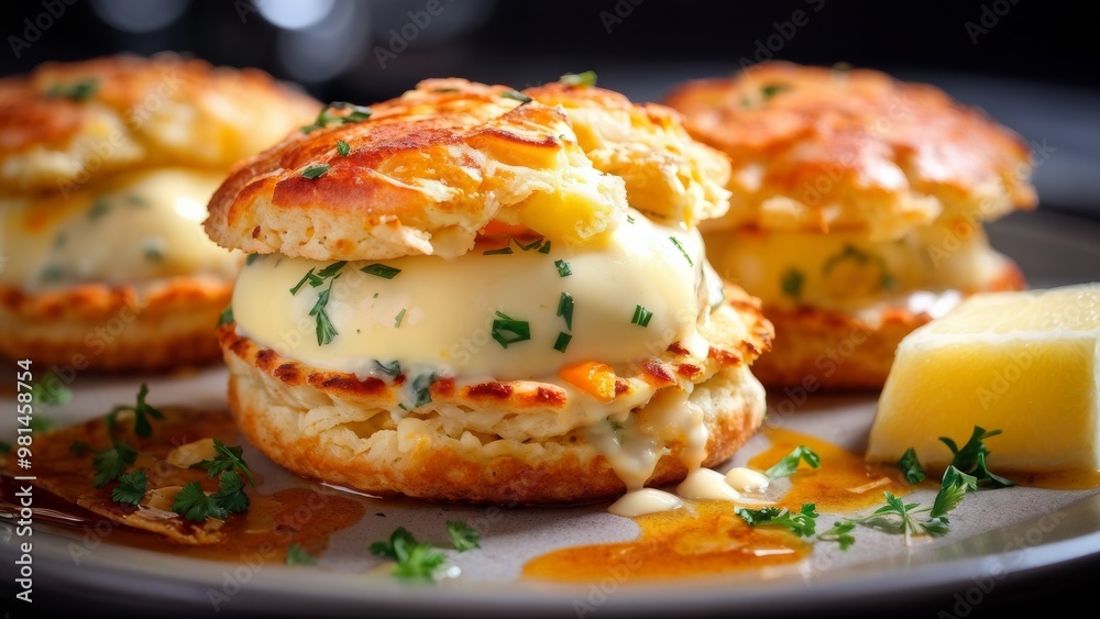 Cookies with cheddar filling and spicy lemon oil. Cookies with cheddar filling and spicy lemon oil.