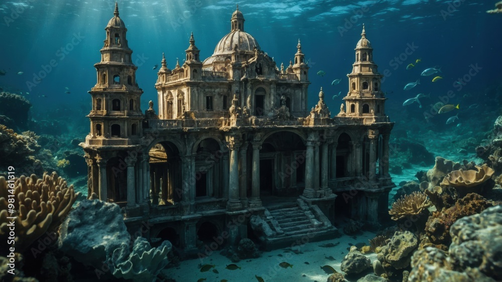 The city of Atlantis, now beneath the ocean, holds clues to its legendary past preserved underwater The city of Atlantis, now beneath the ocean, holds clues to its legendary past preserved underwater