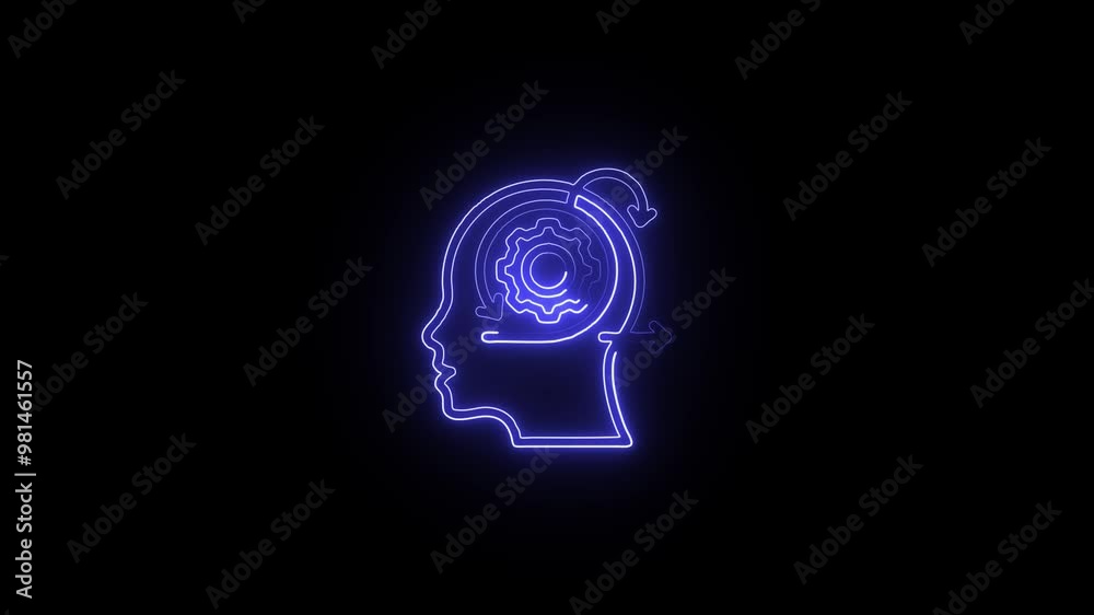 Glowing Neon Agility Icon Isolated on Black Background - HD Motion Graphics Animation for Flexibility and Speed Glowing Neon Agility Icon Isolated on Black Background - HD Motion Graphics Animation for Flexibility and Speed