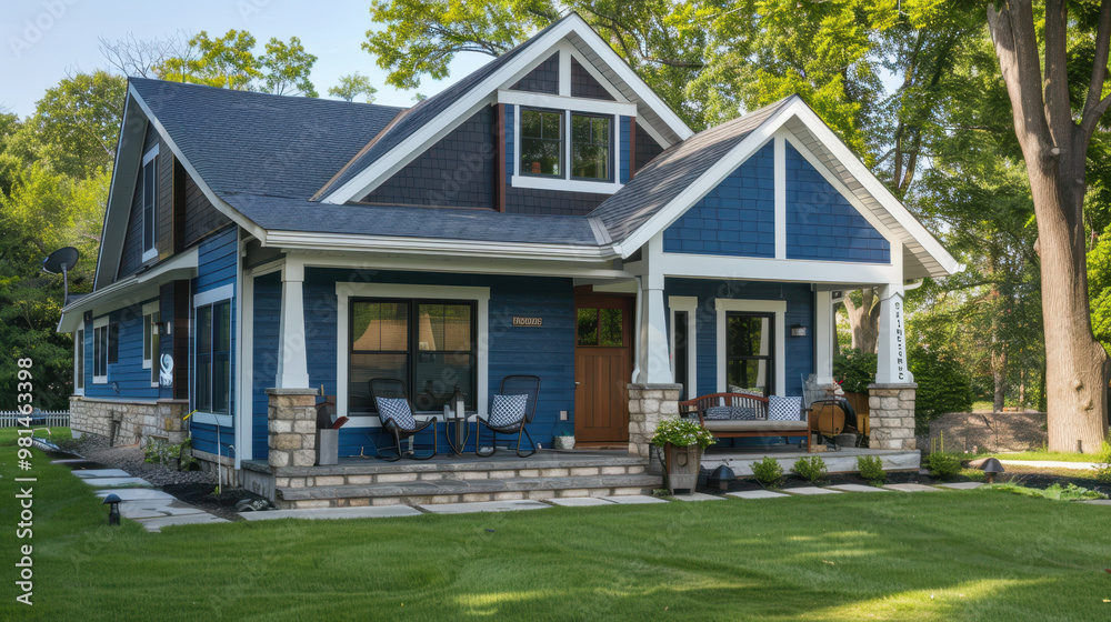 The Blue Modern Family House