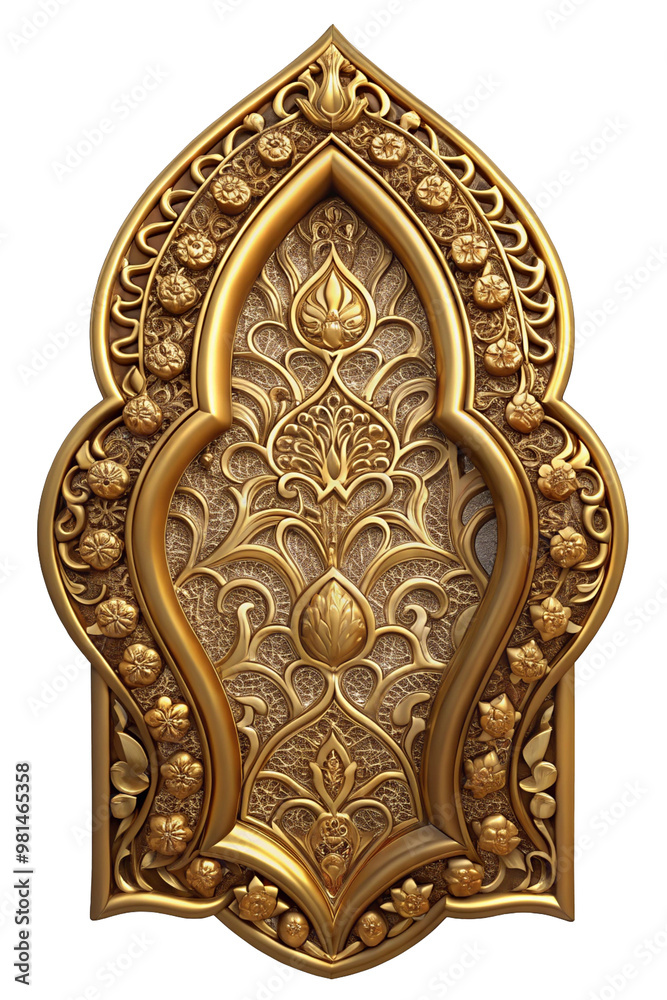 Golden Ornamental Frame with Classical Design Golden Ornamental Frame with Classical Design