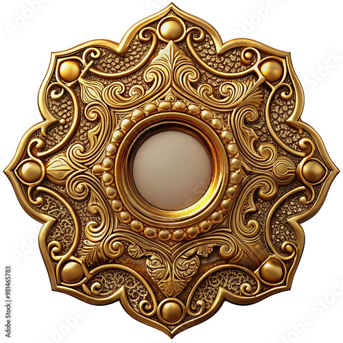 Richly Decorated Golden Frame with Ornate Detailing