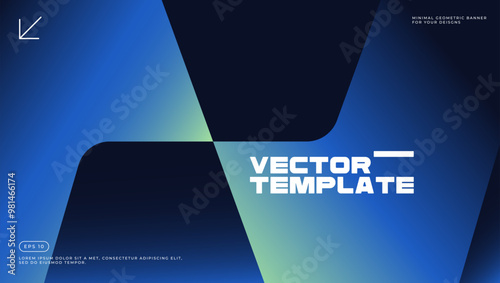 Modern geometric background with abstract color gradient shapes.