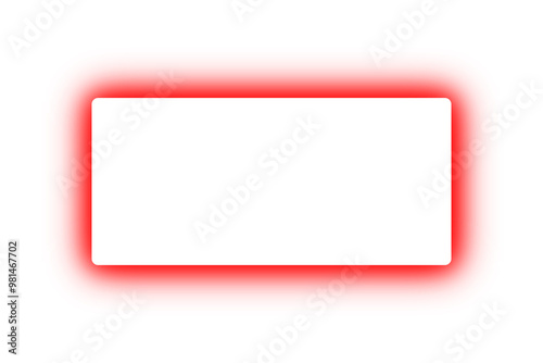 Neon rectangle frame background. Red glowing neon sign bar banner. neon shadow rectangle copy space. futuristic laser backdrop. Shining light mockup template for design, text, Graphic design elements