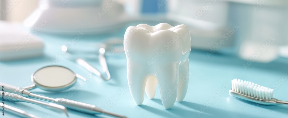 The Tooth on Dental Table The Tooth on Dental Table