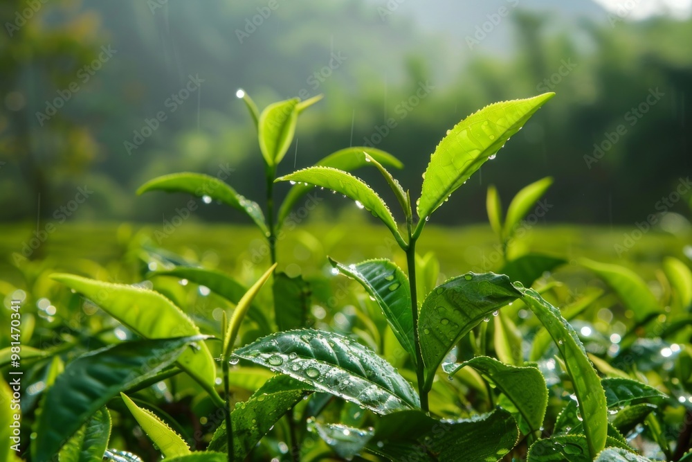 Fototapeta premium Dry oolong green tea leaves