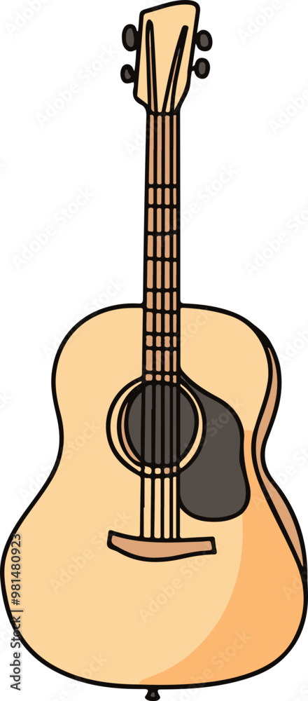 Obraz premium Vector Illustration of an Acoustic Guitar