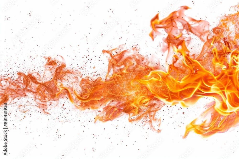 Flame isolated on white background. Flame isolated on white background.
