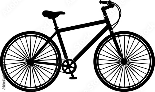 Bicycle nature silhouette vector.This is an editable and printable vector eps file