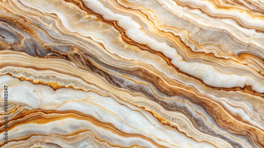 Elegant wavy pattern of natural stone showcasing earthy tones and smooth textures, perfect for backgrounds and interior design projects. Elegant wavy pattern of natural stone showcasing earthy tones and smooth textures, perfect for backgrounds and interior design projects.