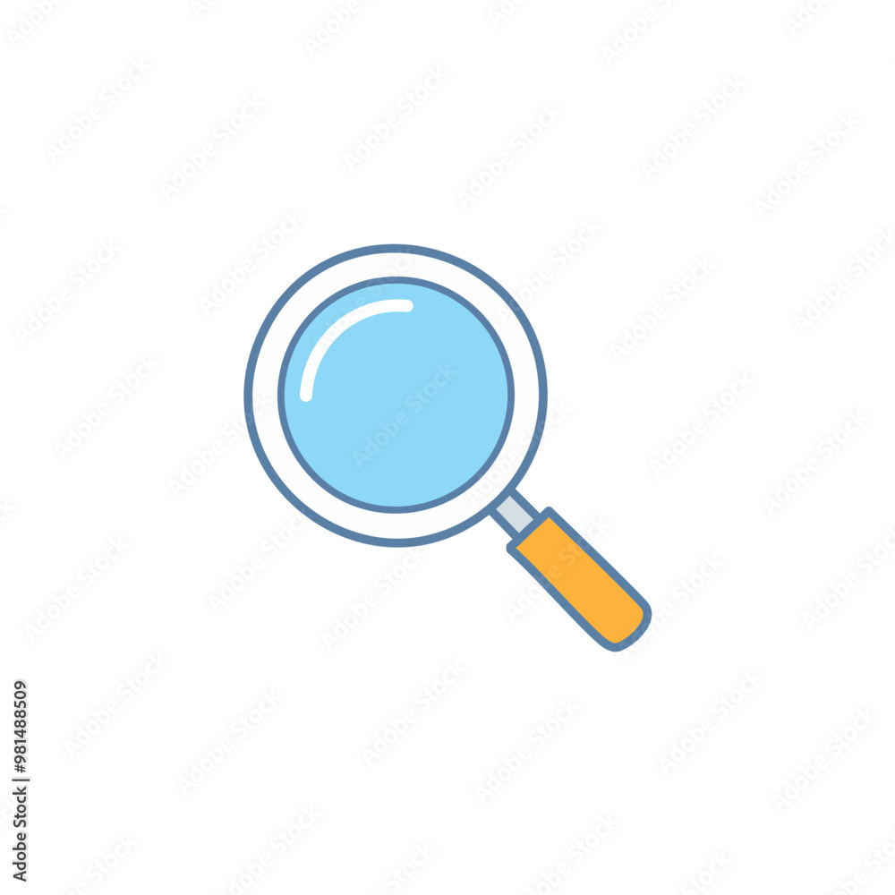 Abstract magnifying glass vector art illustration icon design. Icon concept design. Abstract magnifying glass vector art illustration icon design. Icon concept design.