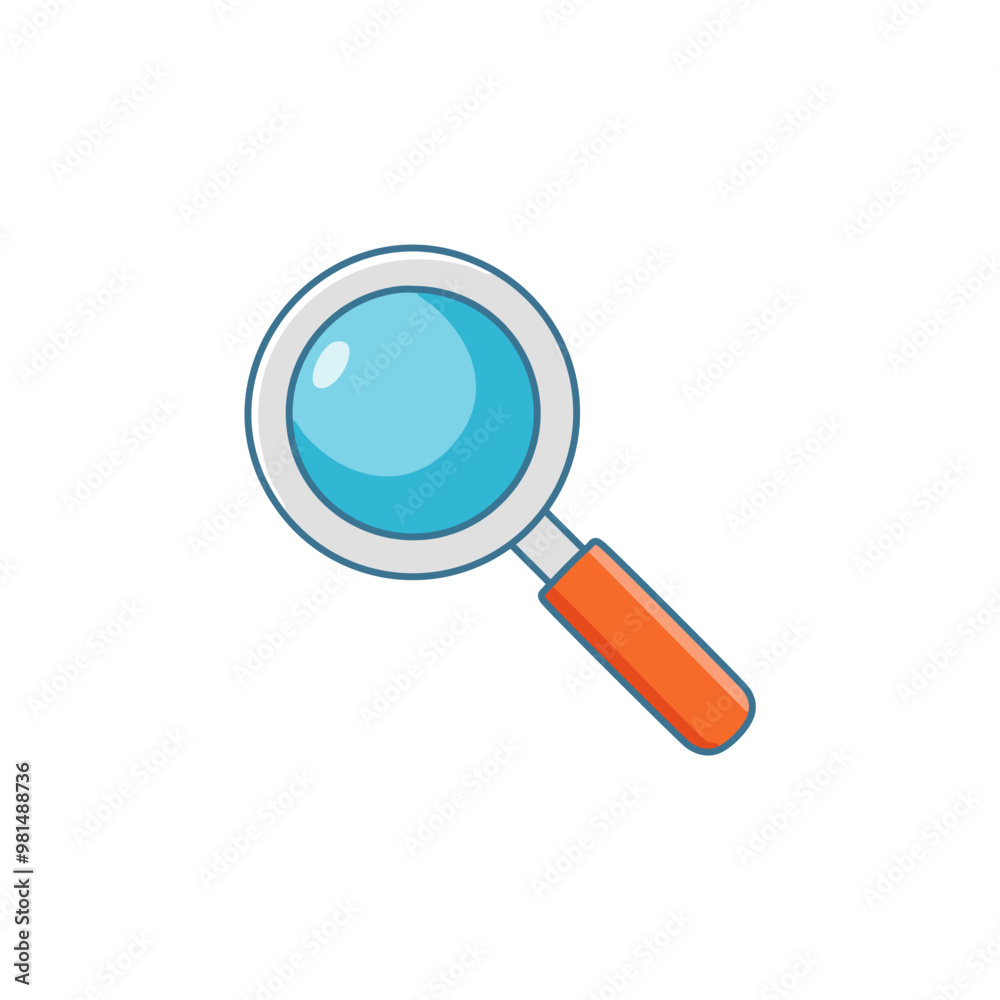 Abstract magnifying glass vector art illustration icon design. Icon concept design. Abstract magnifying glass vector art illustration icon design. Icon concept design.