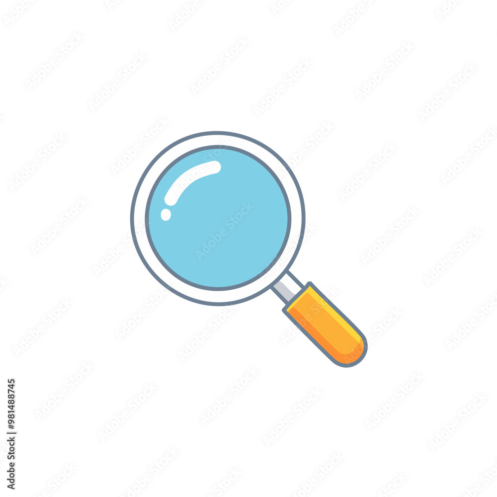 Abstract magnifying glass vector art illustration icon design. Icon concept design. Abstract magnifying glass vector art illustration icon design. Icon concept design.