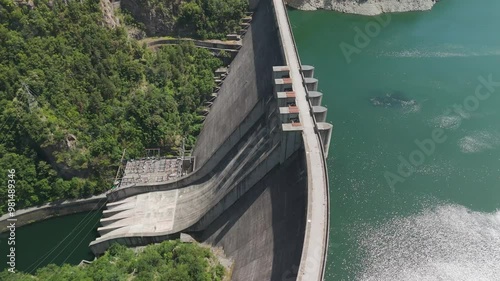 Hydroelectric dam retaining water in artificial lake