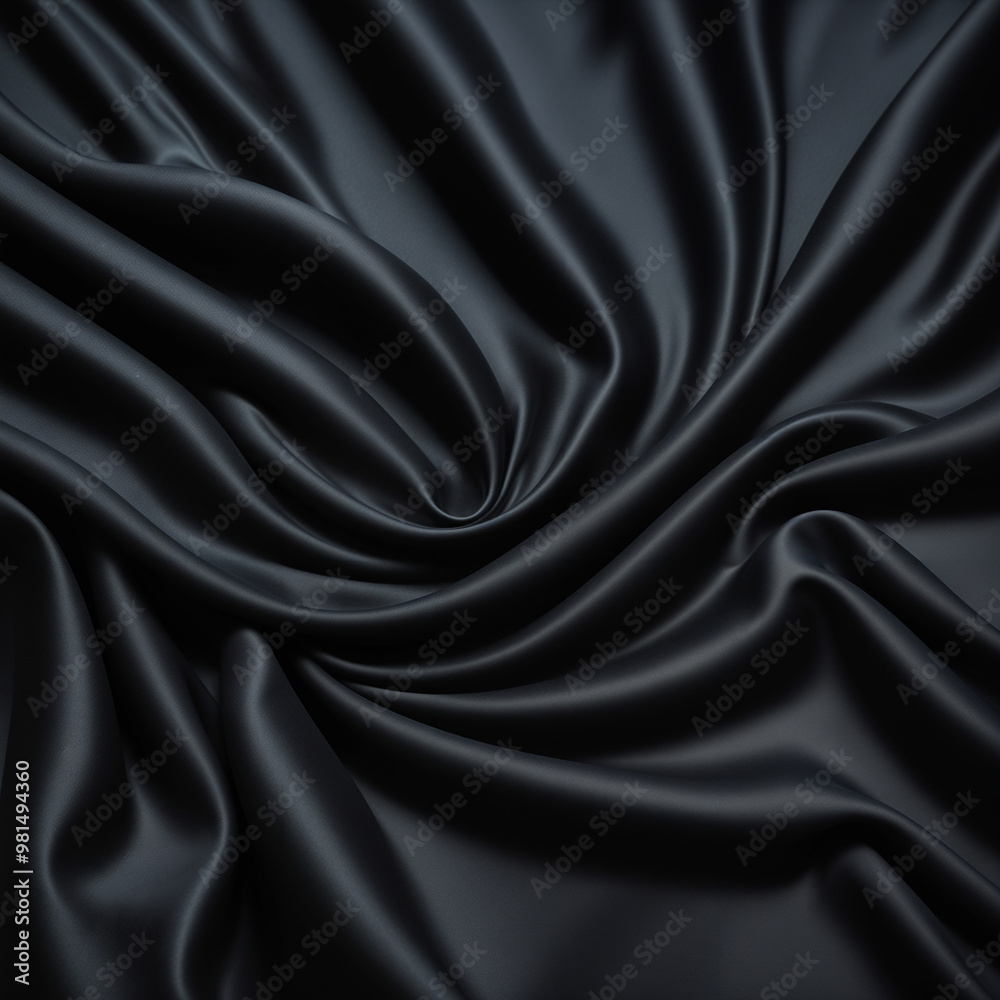 Fototapeta premium Black background with a spiral pattern in the middle with fabric texture
