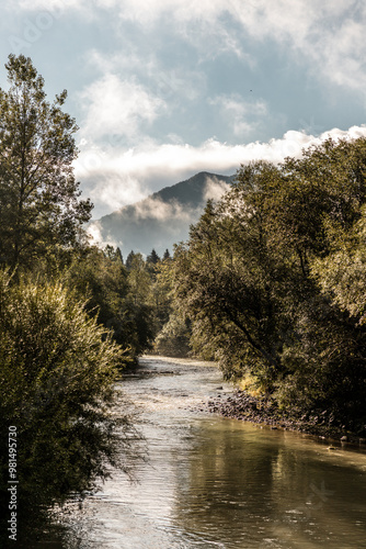 Mountain stream in a fantastic landscape: Creek in Ötschergräben near Eibenboden in Lower Austria photo