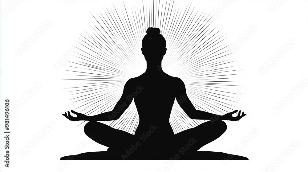 Silhouette of a person practicing yoga, symbolizing the connection between mental and physical health Silhouette of a person practicing yoga, symbolizing the connection between mental and physical health
