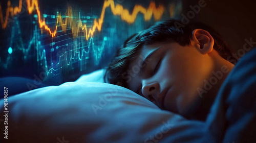 Illustration of a sleep cycle graph, showing the importance of deep sleep stages