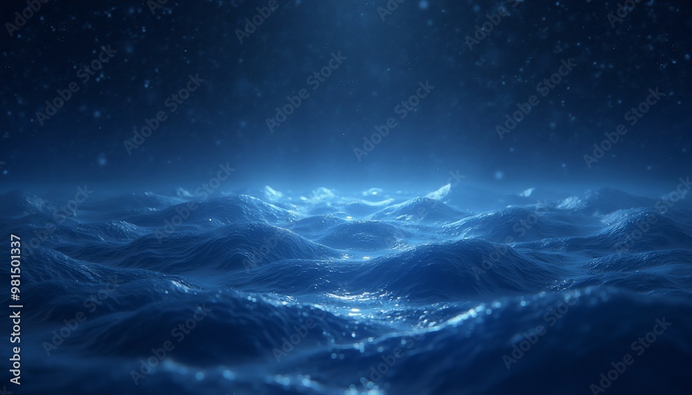 Fototapeta premium Celestial Teal Surface with Shimmering Fluid Waves