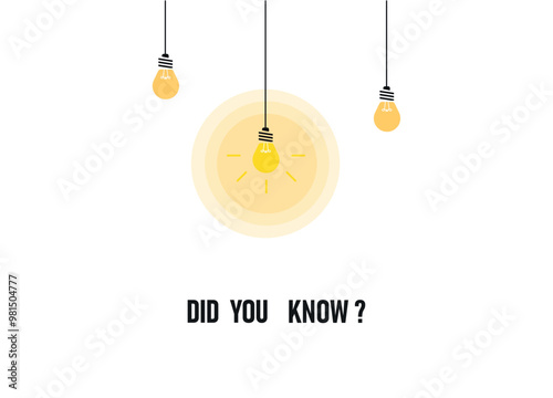 Did you know.Fun fact, idea or advice message solution, helpful tips,idea concept.