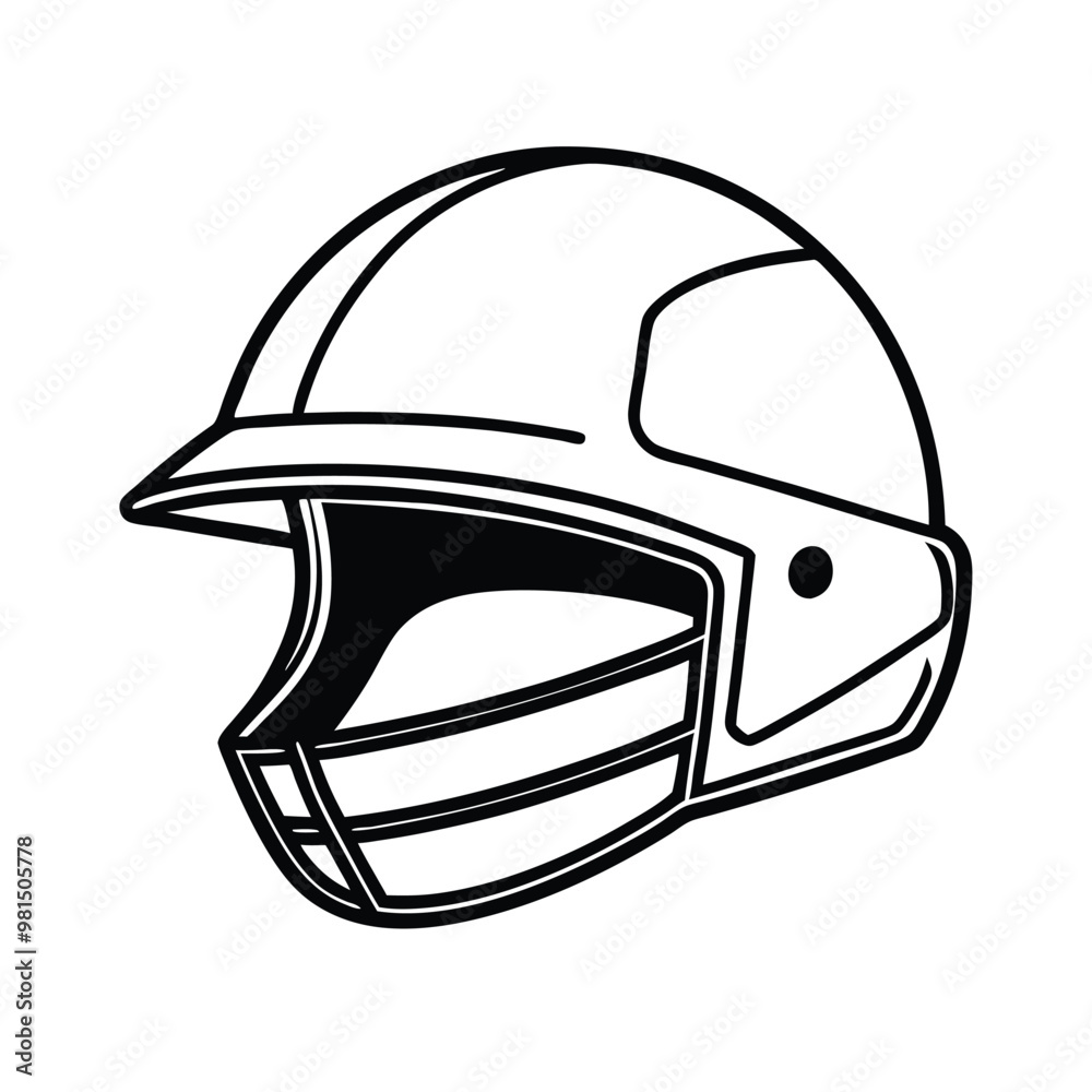 Fototapeta premium a helmet vector silhouette, isolated white background 