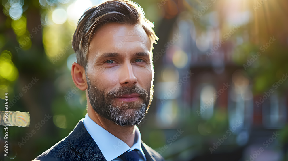 Portrait of businessman outdoors Portrait of businessman outdoors