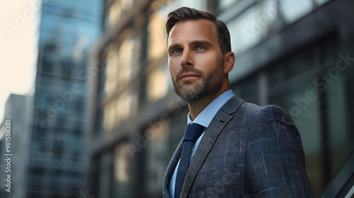 Portrait of businessman outdoors