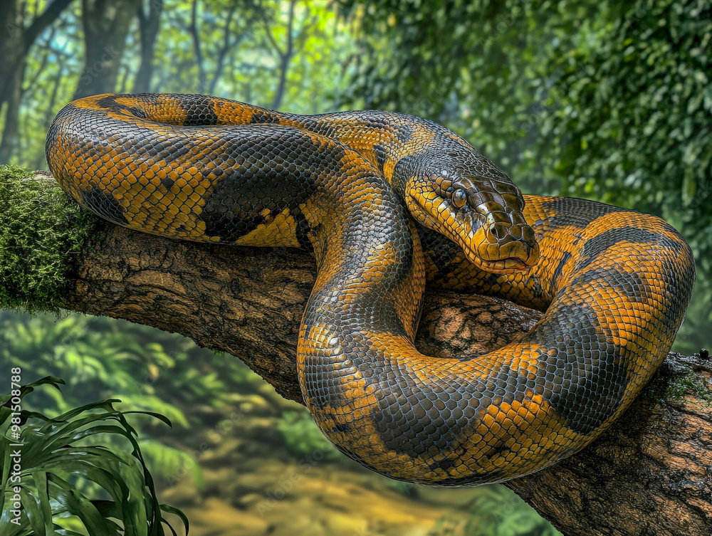 Giant anaconda close up Giant anaconda close up