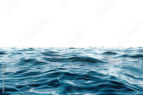 water surface small waves ripples clear blue ocean river lake with transparent background