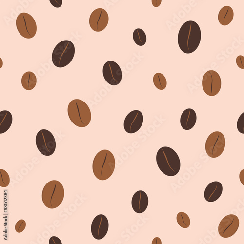 seamless pattern with coffee beans